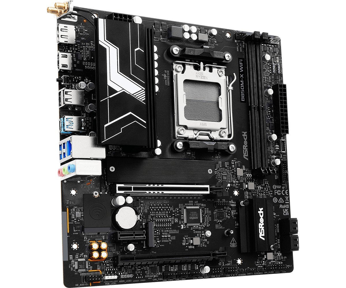 ASRock B850M-X WIFI R2.0 Carte mere Micro ATX avec Wi-Fi 6E et support DDR5