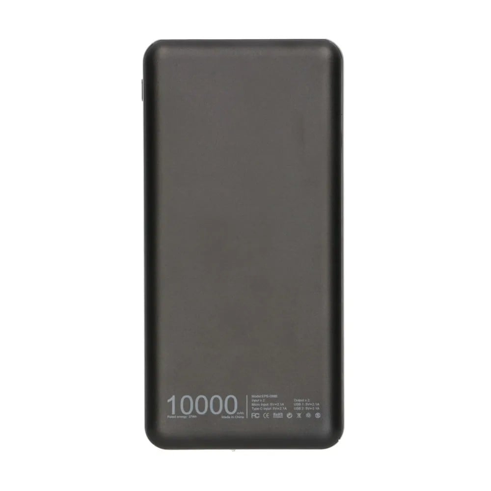 Extralink EPB-098B banque d'alimentation électrique Lithium Polymere (LiPo) 10000 mAh Noir