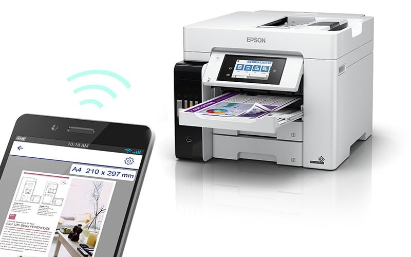 Epson EcoTank L6580 - appareil tout-en-un d'impression - impression, numérisation, copie, fax 4800 x 2400 DPI A4 25ppm Wi-Fi AirPrint