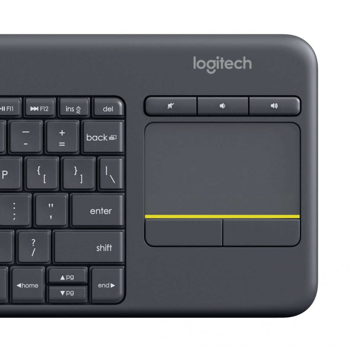 Logitech 920-007143 K400 Plus Clavier sans fil avec pavé tactile noir