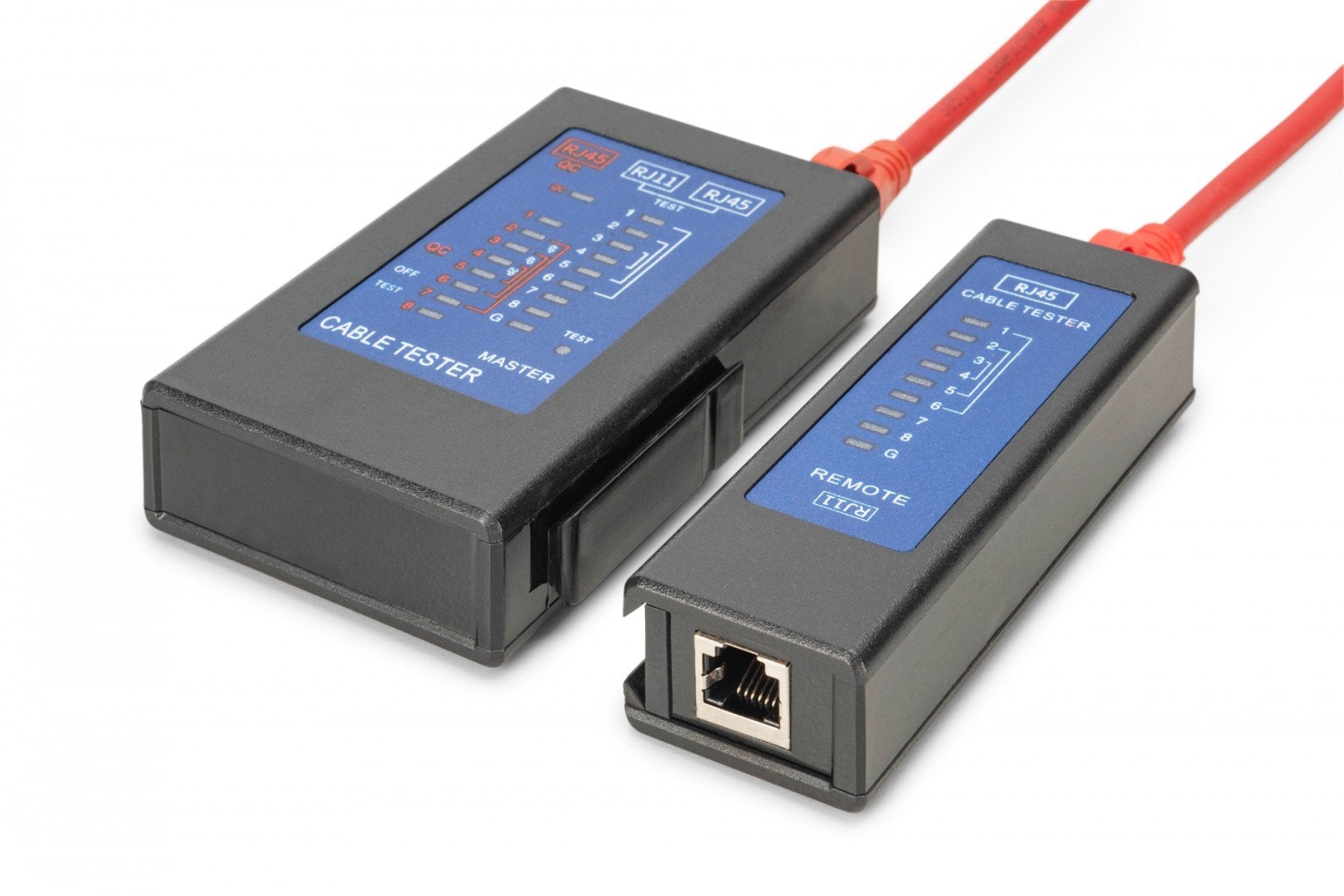 Testeur de câbles réseau et de communication LED, Cat.5e-Cat.6A, (RJ45, RJ12, RJ11), Auto-Scan avec PoE
