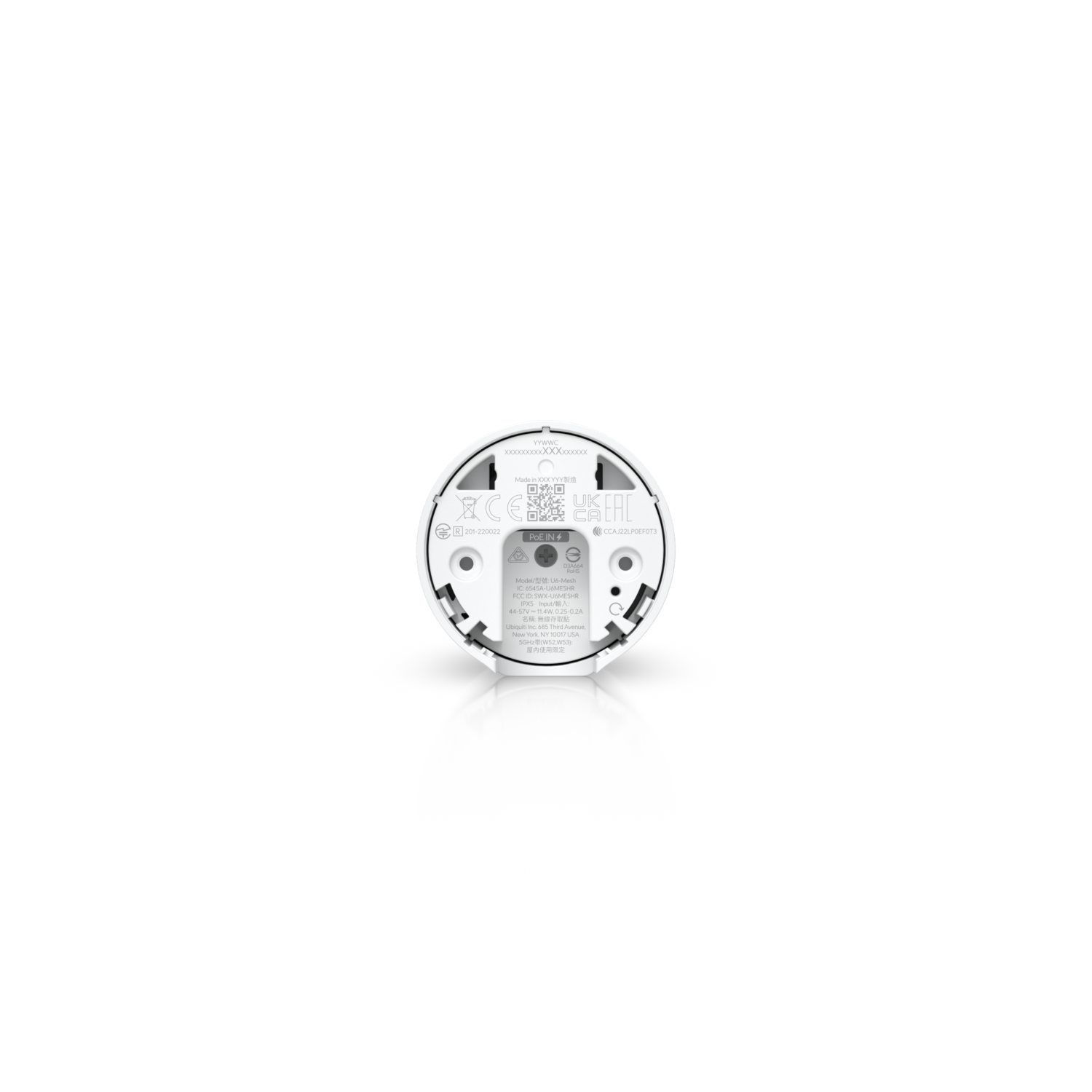 Ubiquiti Networks U6-Mesh 4800 Mbit/s Blanc Connexion Ethernet, supportant l'alimentation via ce port (PoE)