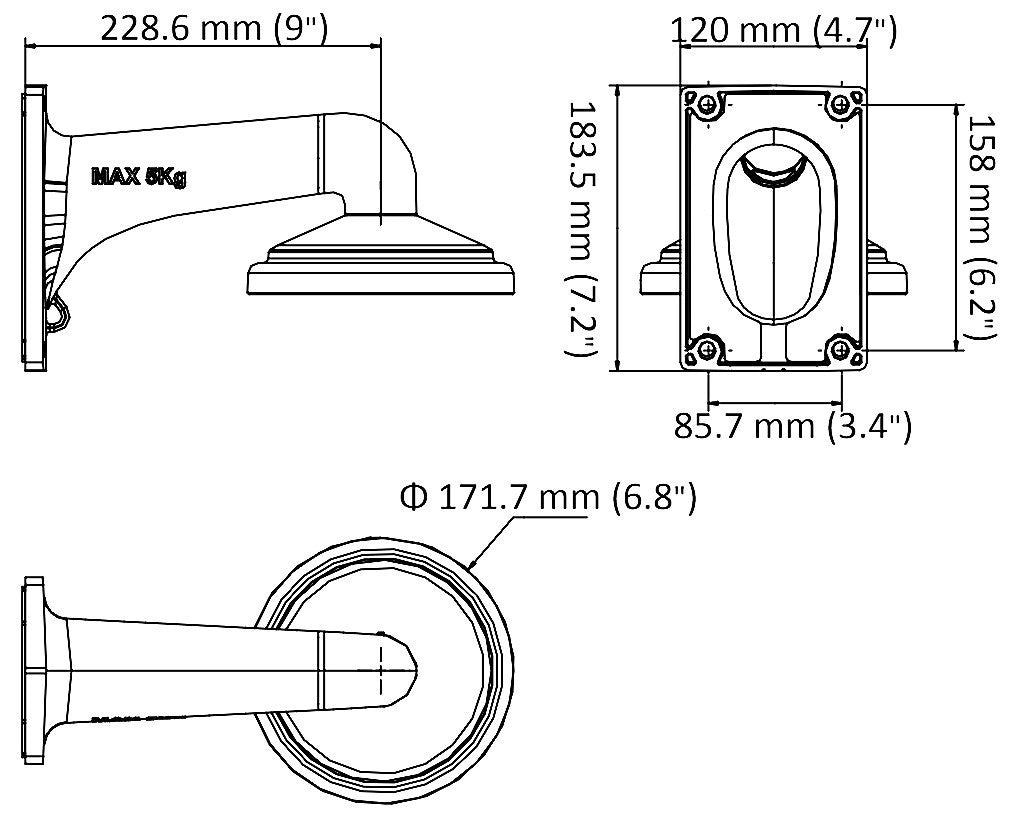 Hikvision DS-1605ZJ Wall mount