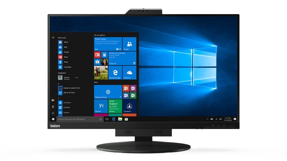 LENOVO ThinkCentre - Tiny-In-One 27 - 27p QHD - LCD - 16:9 1000:1 350nits 14ms - Webcam - HDMI - VGA - USB-B