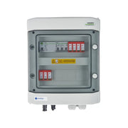 EMITER EM-714_DCAC Tableau de distribution DCAC, IP65, SPD DC Dehn 1000V type 2, 1 x chaîne PV, 1 x MPPT, SPD AC Dehn type 2, 10A 3-F, RCD type A 40A/300mA