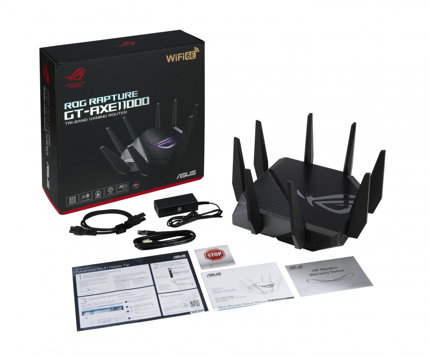 ASUS 90IG06E0-MO1R00 Routeur de table Tri-Bande Wi-Fi 6 avec Ethernet Gigabit