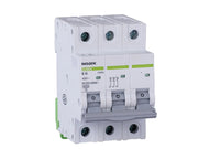 Noark 100049 Disjoncteur différentiel, 6 kA, courbe B, 6 A, 3 pôles.