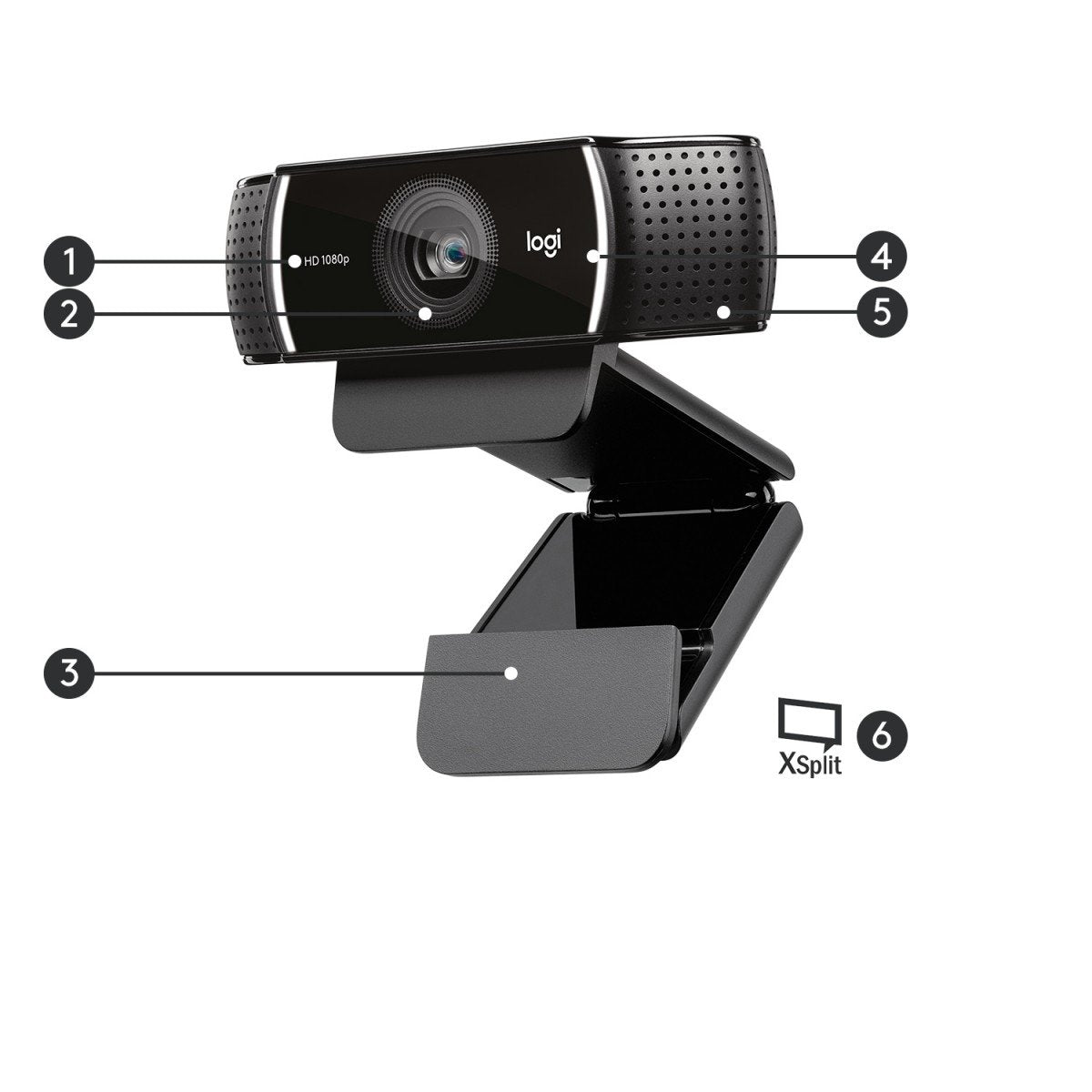 LOGITECH HD Pro Webcam C922 Webcam colour 720p 1080p H.264