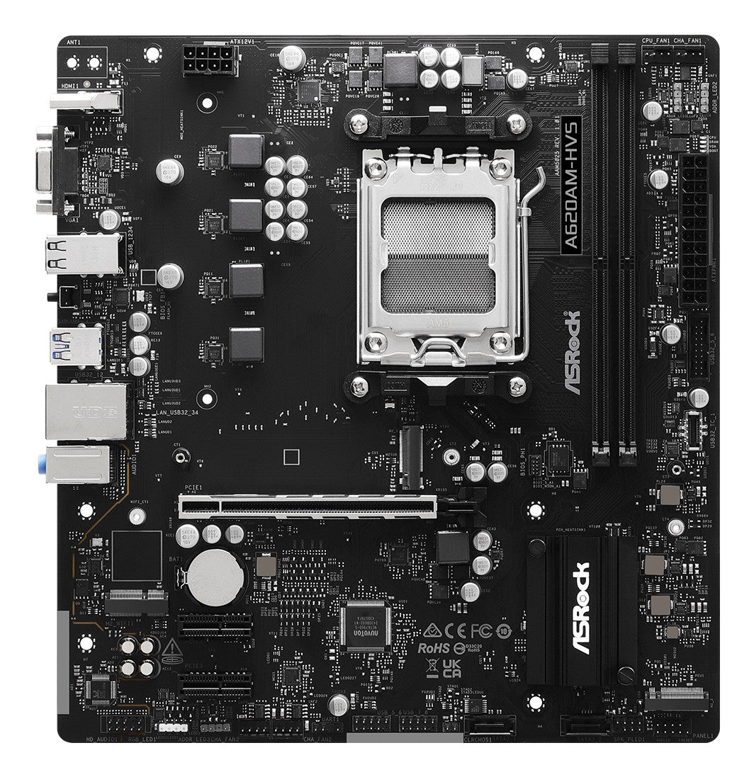 Asrock A620AM-HVS AMD A620A Emplacement AM5 micro ATX