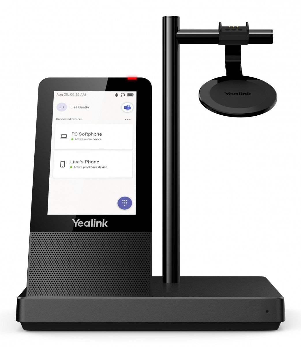Yealink WH66 MONO TEAMS Casque Bluetooth sans fil pour bureau et centre d'appels