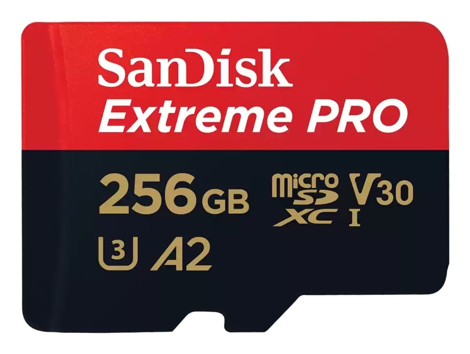 Ext PRO microSDXC 256GB+SD 200MB/s
