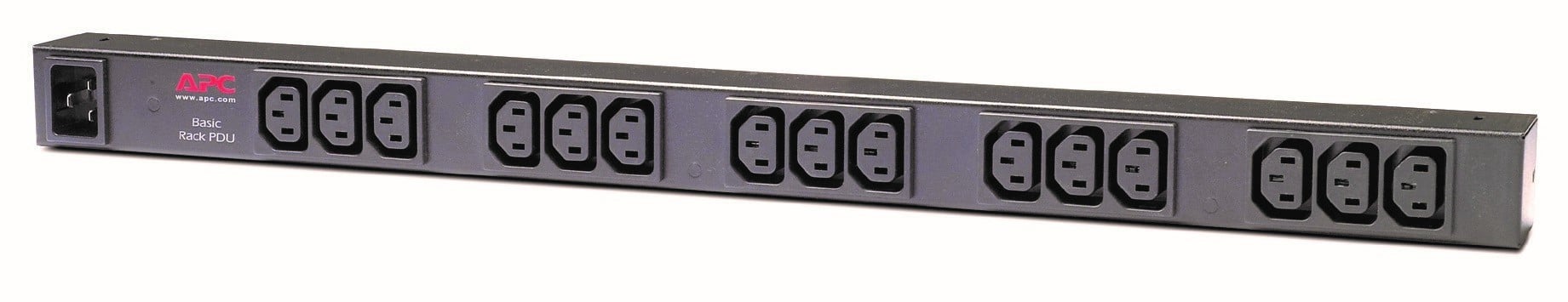 APC Basic Rack PDU Zero U Rack AC 120/208/230V input IEC 60320 C20 output connectors 15 power IEC 60320 C13 0U 2.4m cord BK