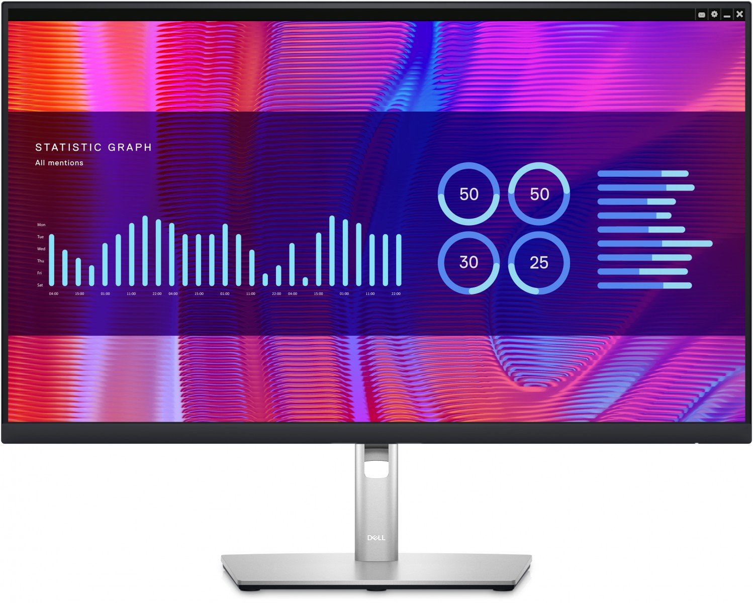 "DELL P Series P2723DE 68,6 cm (27"") 2560 x 1440 pixels Quad HD LCD Noir, Argent"