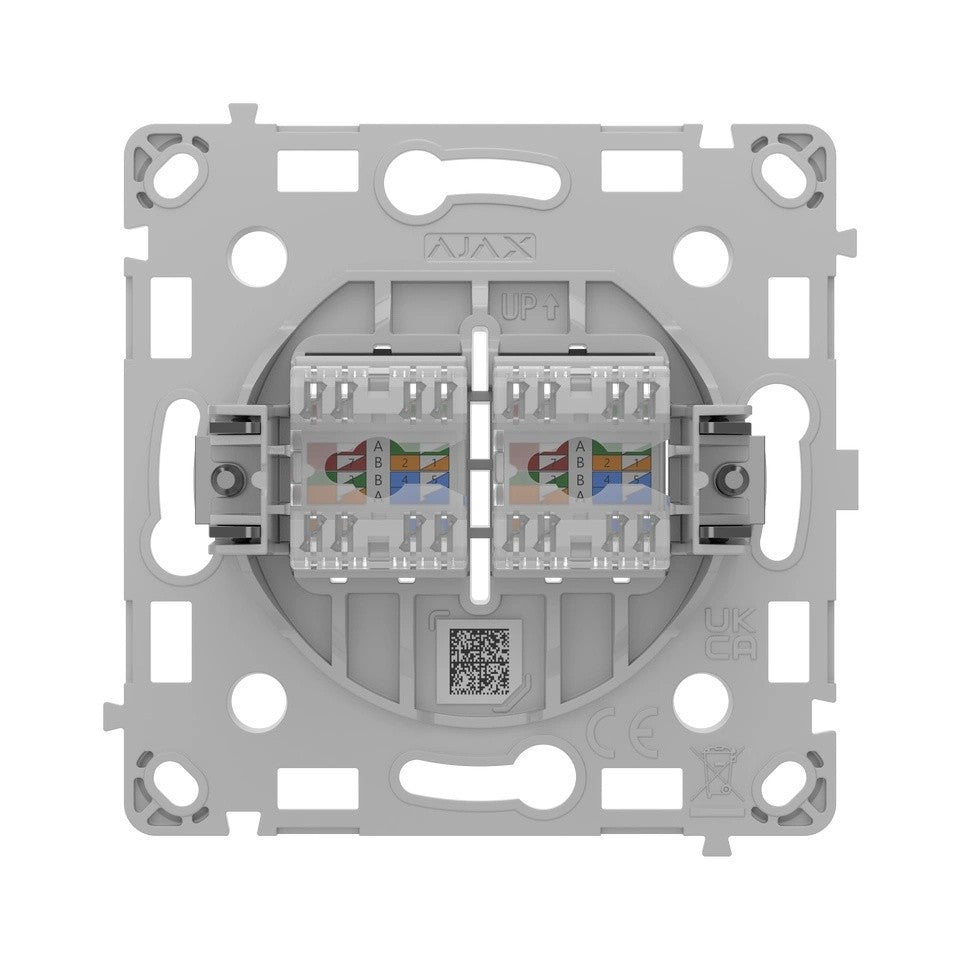 Ajax Systems 128848.165.BL Prise LAN RJ45 encastrée verticale noire - OutletCore (LAN) verticale