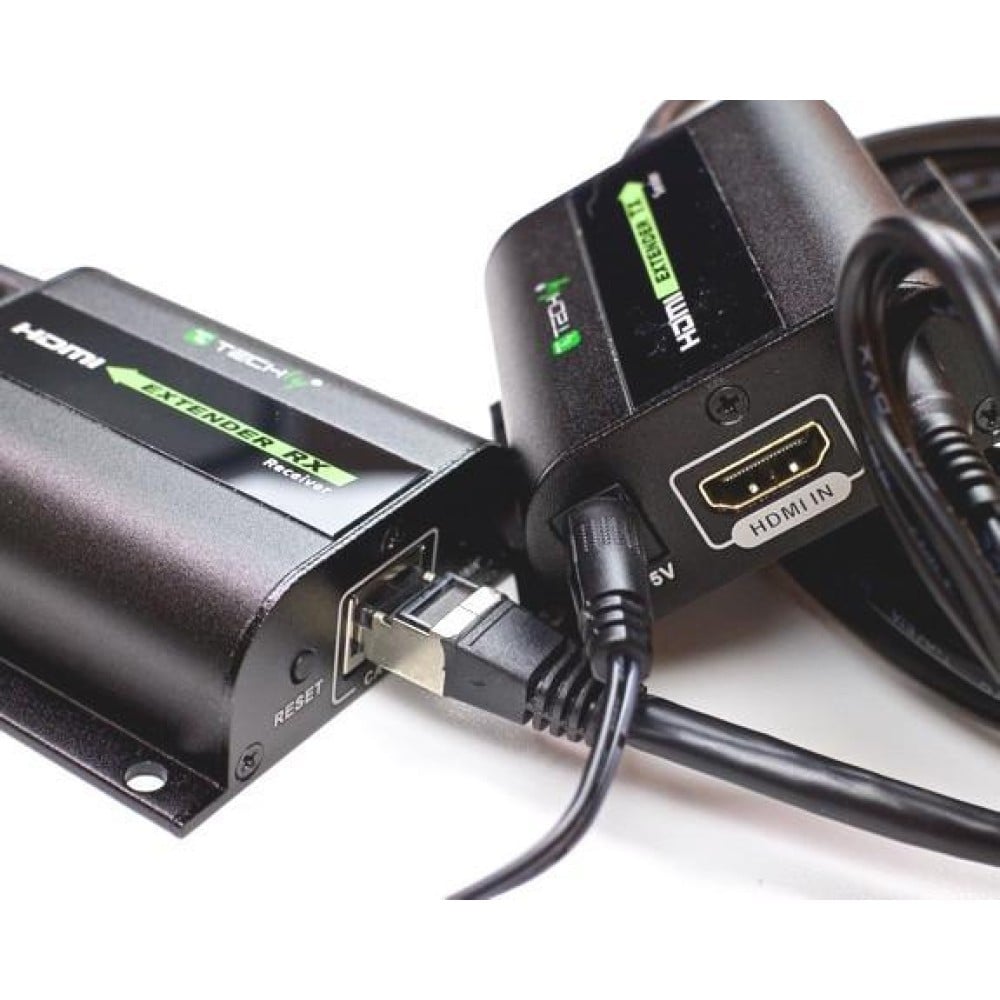 Techly IDATA EXT-E70I Extendeur HDMI 1080p60Hz jusqu'a 60m sur Cat6 avec IR