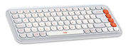 Logitech 920-013072 clavier Universel Bluetooth QWERTY US International Orange, Blanc