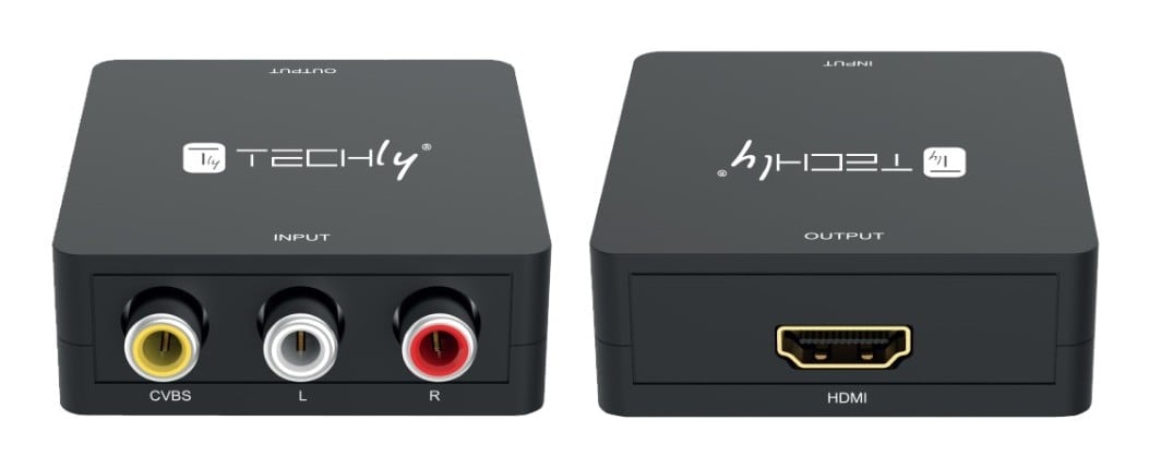 Techly IDATA SPDIF-6E3 Convertisseur AV Composite Vidéo et Audio 3x RCA vers HDMI 1080p