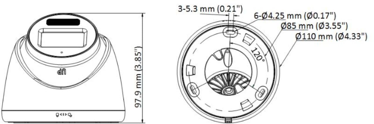 Hikvision DS-2CE78K0T-LFS(2.8mm) 3K Caméra Turret Audio a Lumiere Hybride Intelligente Fixe