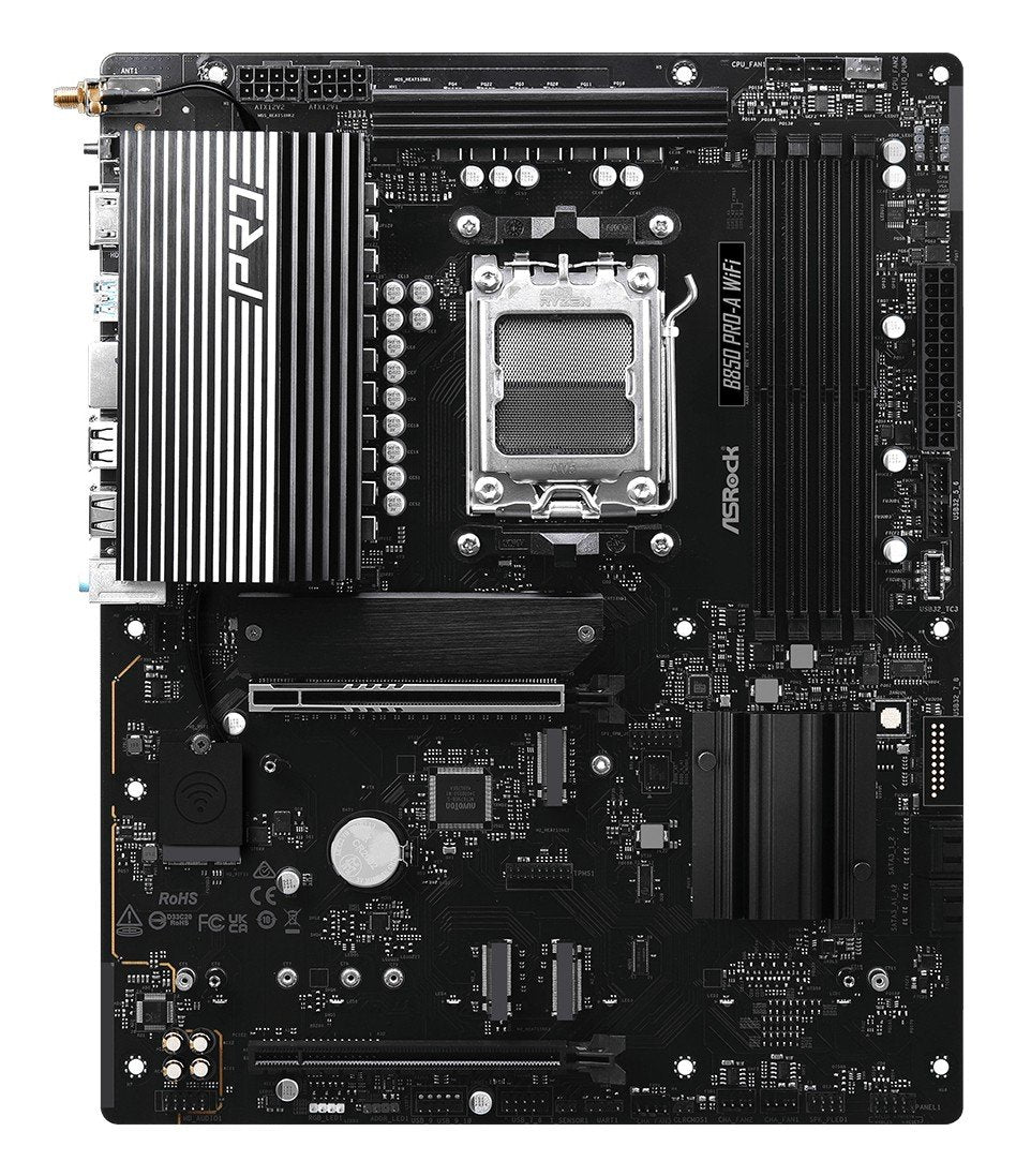 ASRock 90-MXBQN0-A0UAYZ Carte mere B850 Pro-A WiFi avec support DDR5 et PCIe 5.0