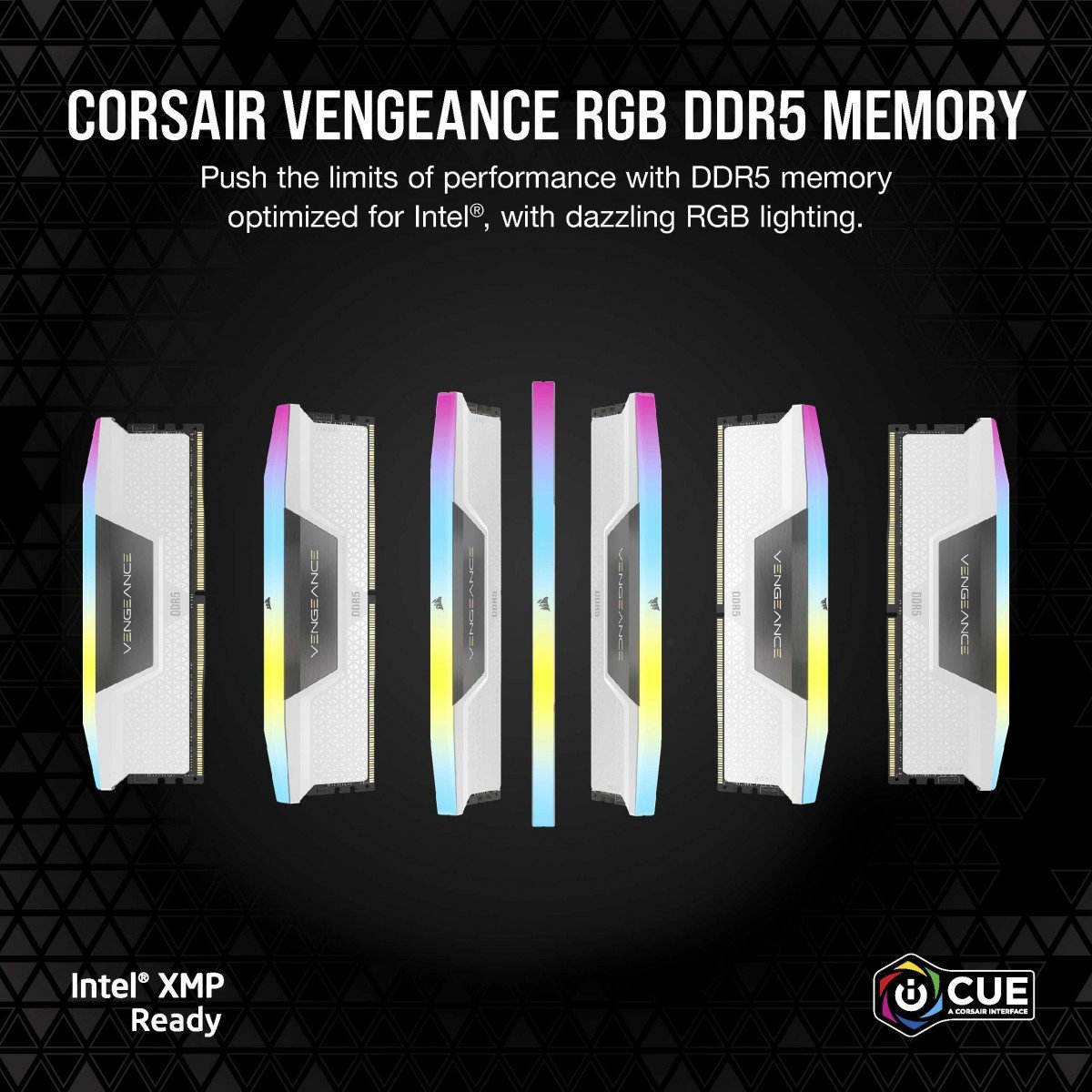Module de mémoire Corsair Vengeance RGB CMH32GX5M2E6000Z36W 32 Go 2 x 16 Go DDR5