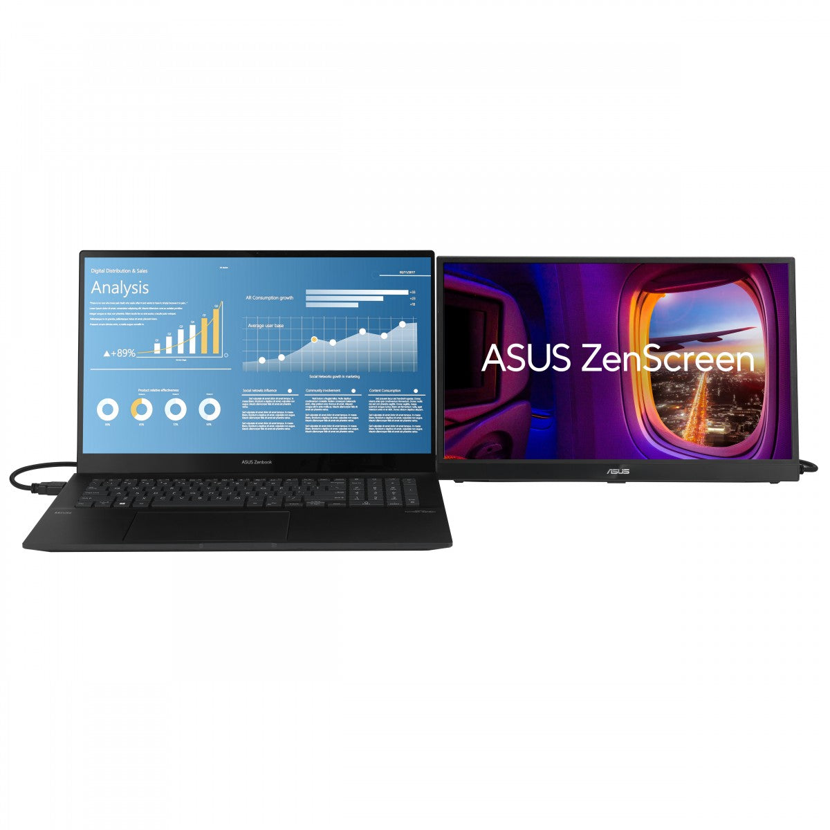 "ASUS ZenScreen MB17AHG écran plat de PC 43,9 cm (17.3"") 1920 x 1080 pixels Full HD LCD Noir"