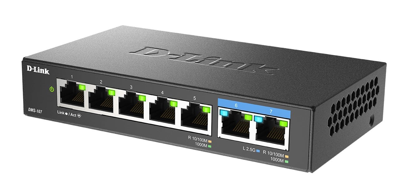 D-Link DMS-107 7-PORT MULTI-GIGABIT UNMANAGED SWITCH