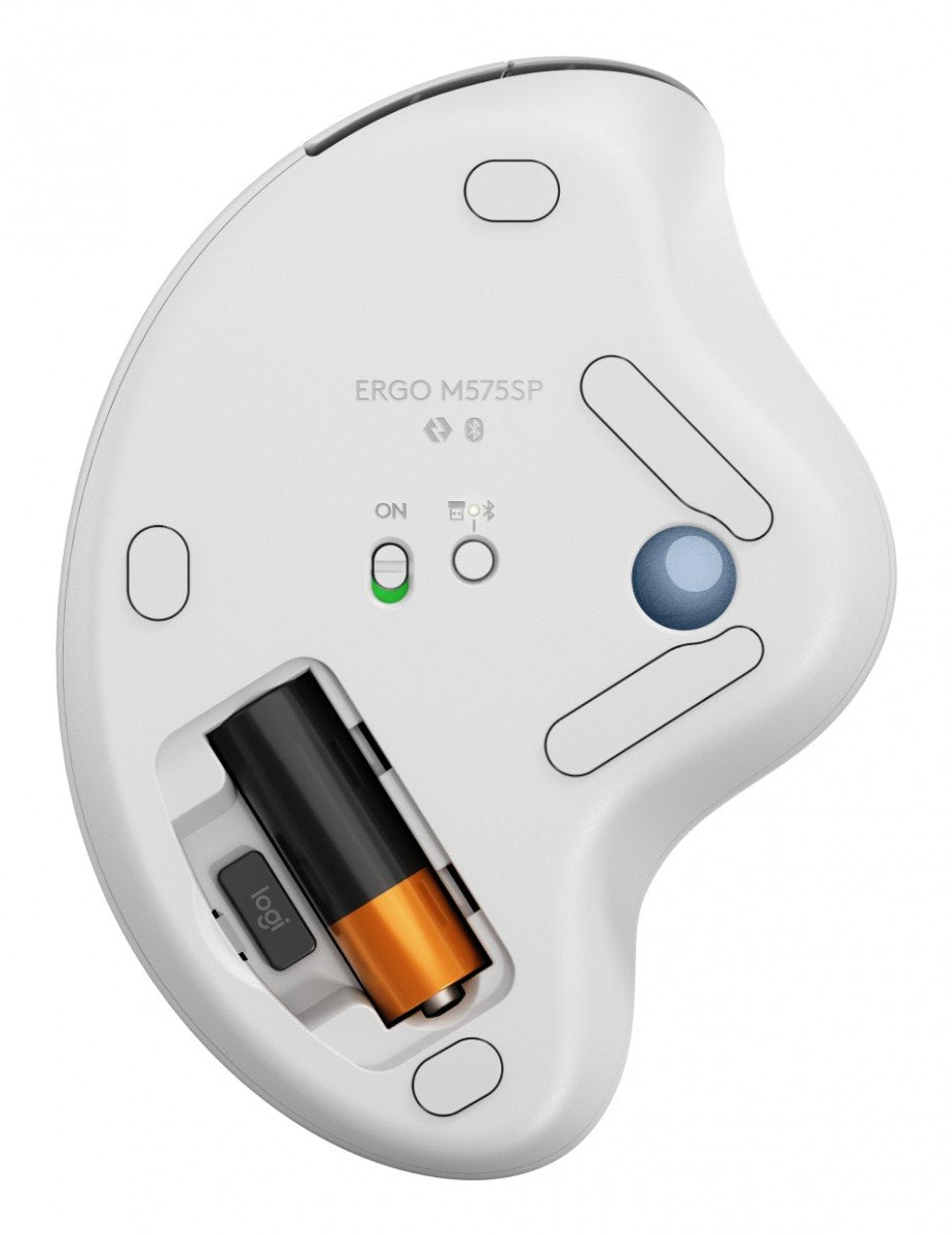 LOGITECH ERGO M575S Wireless Trackball - Off White + Blue Ball