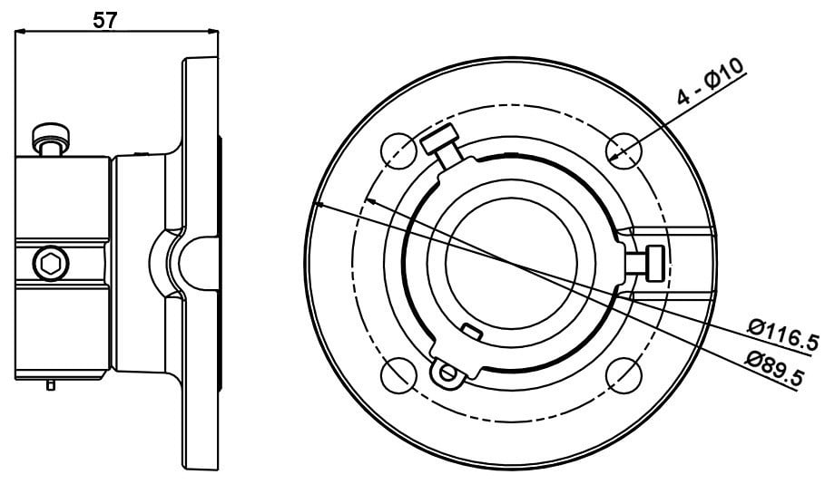 Hikvision DS-1663ZJ In-ceiling mount