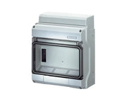 "Hensel HEN_KV_8109 Tableau de distribution en saillie non équipé / 1500VDC/1000VAC / IP65 / classe de protection II / 1x9 modules / sans bornes / 200x238x111 / "