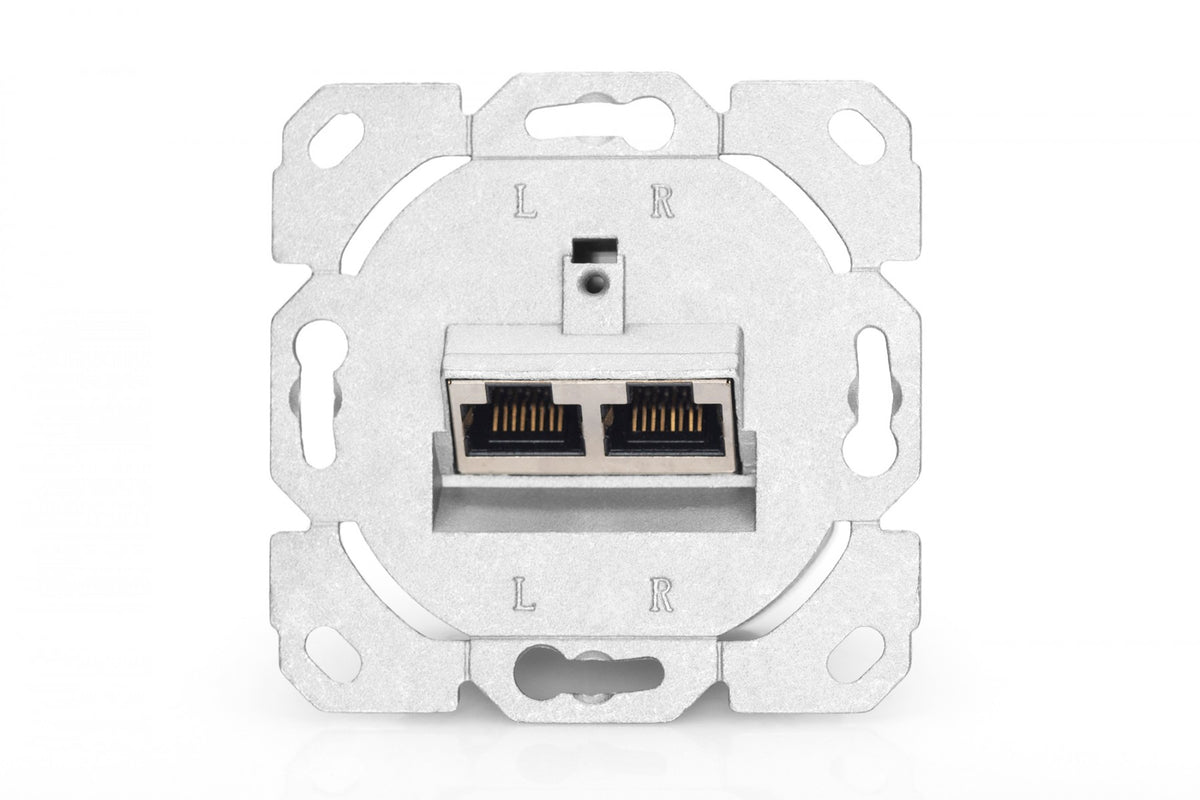 Digitus DN-9007-1 prise de courant 2 x RJ-45 Blanc