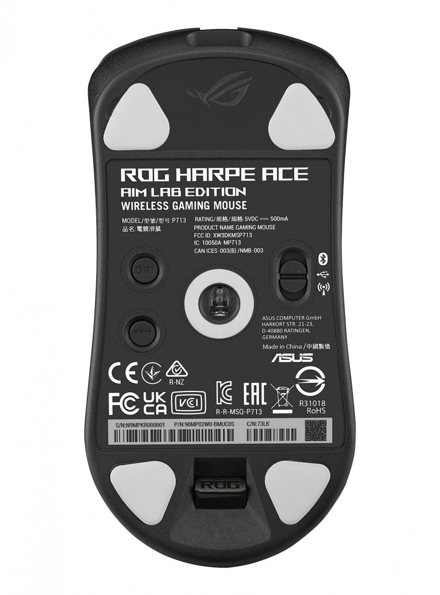 ASUS ROG Harpe Ace Aim Lab Edition souris Gaming Ambidextre RF Wireless + Bluetooth + USB Type-A Optique 36000 DPI