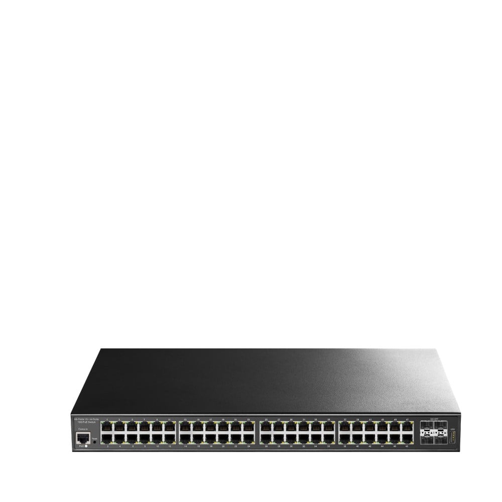 Cudy GS2048PS4 Géré L2 Gigabit Ethernet (10/100/1000) Connexion Ethernet, supportant l'alimentation via ce port (PoE) Noir