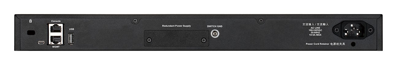 D-LINK Switch L3 Light 48 Gigabit PoE/PoE+ Ports & 2 10GBASE-T Ports & 4 10GbE SFP+ Ports 370W PoE Budget 740W with DPS-700