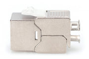DIGITUS Module Keystone CAT 6 - blindé - Plat - Argent - RJ-45 - RJ-45 - Femelle - Femelle