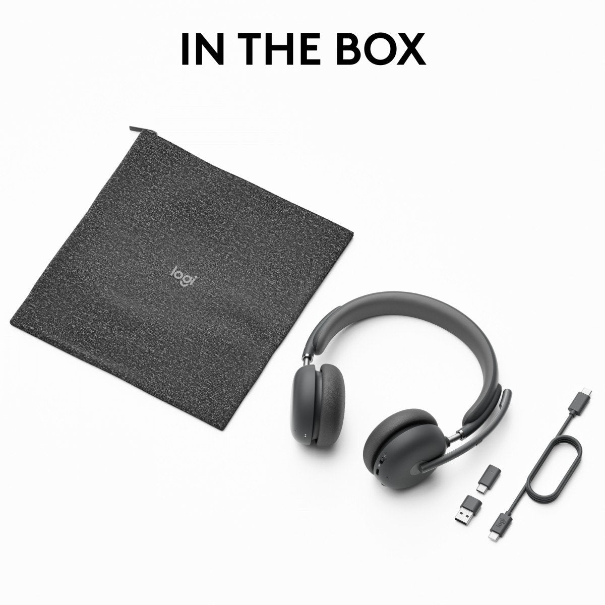 LOGITECH HEADSET - Zone Wireless 2 UC - GRAPHITE TEAMS - 2.4GHZ/BT - EMEA-914 - A00174 A00172 NO STAND