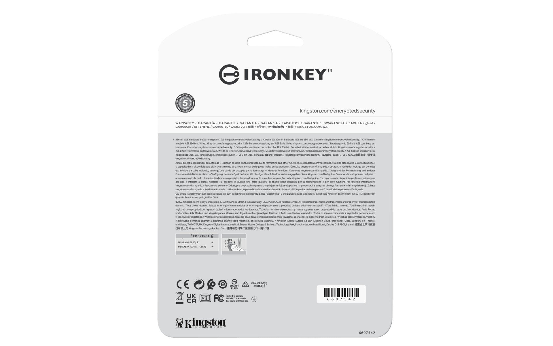 KINGSTON 32Go USB-C IronKey Vault Privacy 50C AES-256 Encrypted FIPS 197