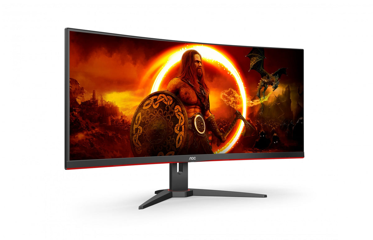 "AOC G2 CU34G2XE/BK écran plat de PC 86,4 cm (34"") 3440 x 1440 pixels Wide Quad HD LCD Noir, Rouge"