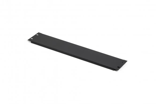 2U rack blank panel for 19" Cabinet, Black (RAL 9005)