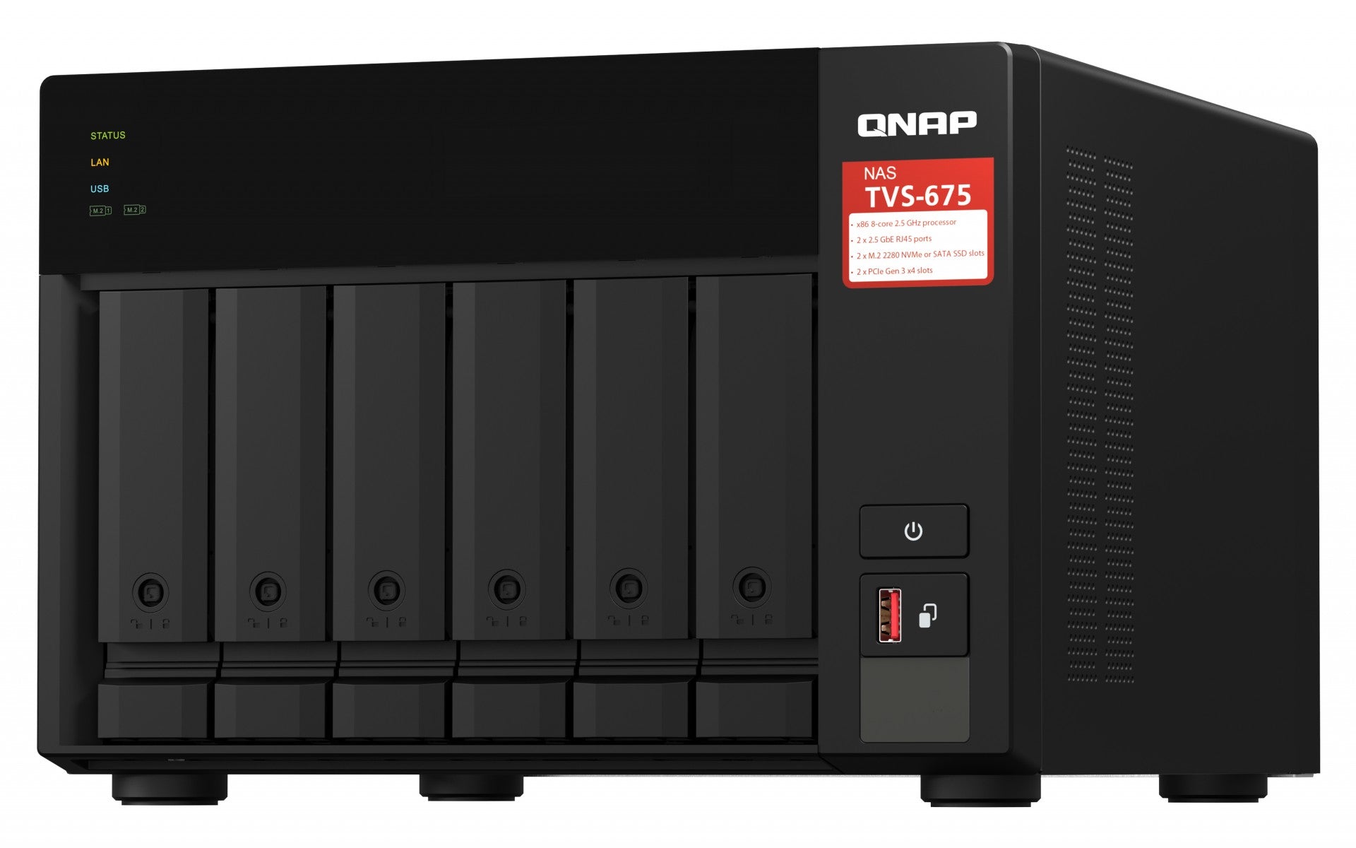 6-Bay NAS Zhaoxin KX-U6580 8GB RAM