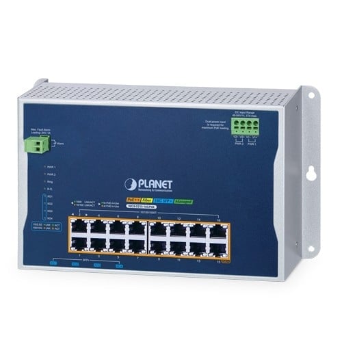 PLANET WGS-5215-16UP4X commutateur réseau Géré L2/L2+ Gigabit Ethernet (10/100/1000) Connexion Ethernet, supportant l'alimentation via ce port (PoE) Montage sur