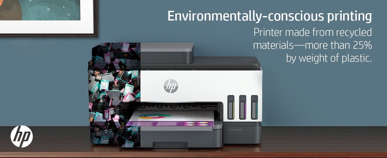 HP Smart Tank 7605 All-in-One MFP colour inkjet refillable A4 13ppm Copy 15ppm Print 250sheets USB Wi-Fi Bluetooth