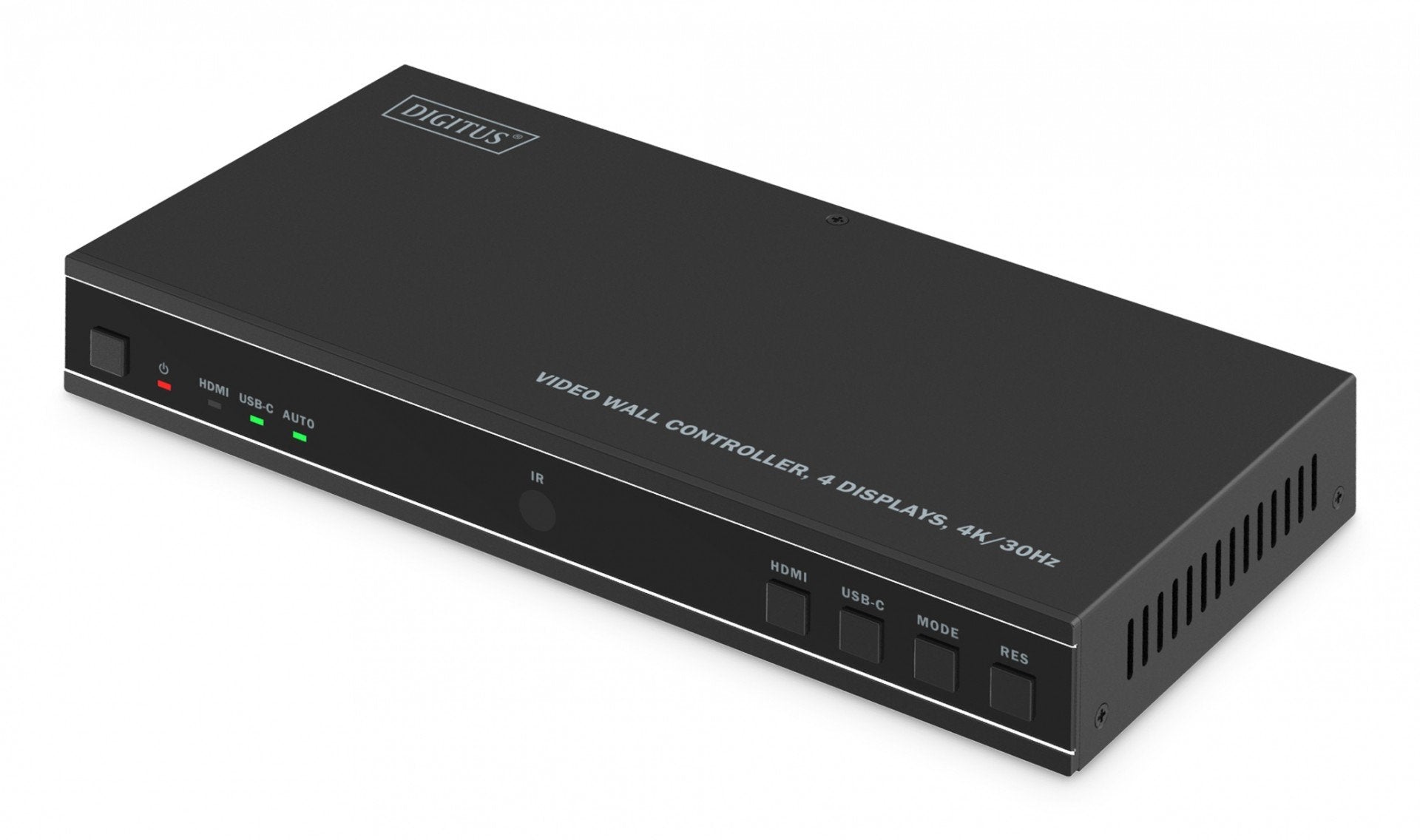 Contrôleur de mur vidéo 1xHDMI/USB-C (DP 1.2a) vers 4xHDMI 4K/30Hz, USB-C, Audio 3.5mm, S/PDIF, contrôle RS232 IR, 8 modes d'affichage