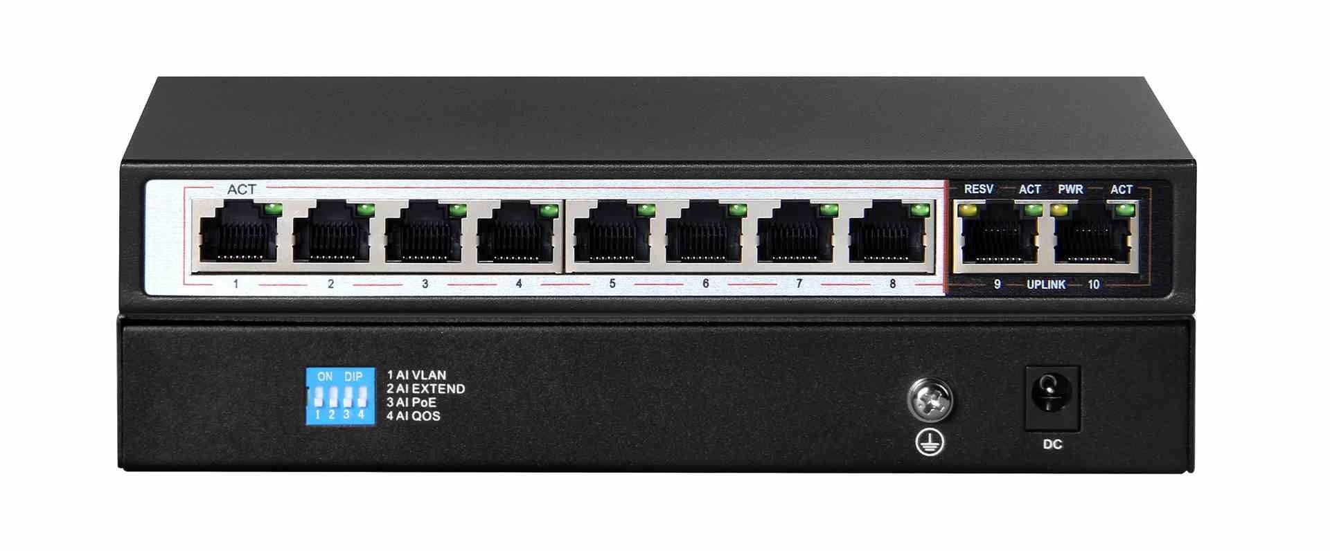 Extralink EX.3906 commutateur réseau Non-géré L2 Fast Ethernet (10/100) Connexion Ethernet, supportant l'alimentation via ce port (PoE) 1U Noir