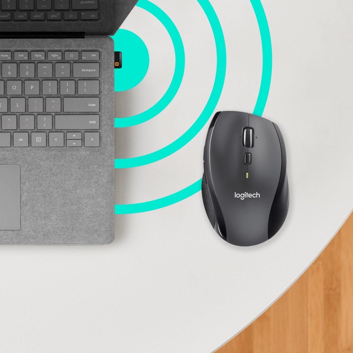 LOGITECH Marathon M705 Mouse right-handed laser wireless 2.4 GHz USB wireless receiver