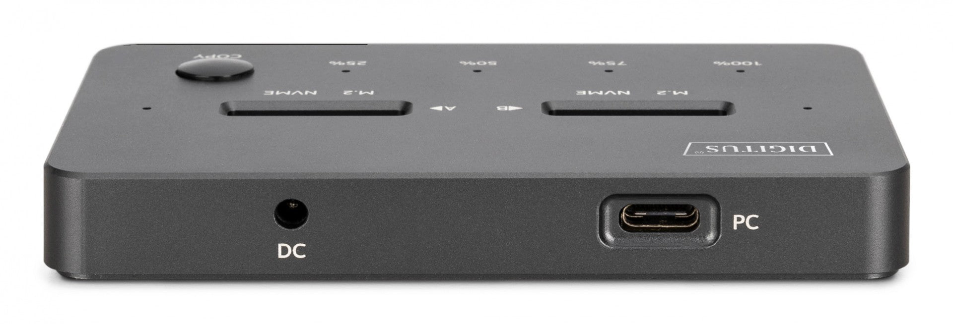 Digitus DA-71545-1 Station d'accueil pour disques avec fonction de clonage | USB-C 3.1 Gen2 10Gbps | SSD M.2 NVMe (max. 2x 4 To) | Fonction de clonage hors lign