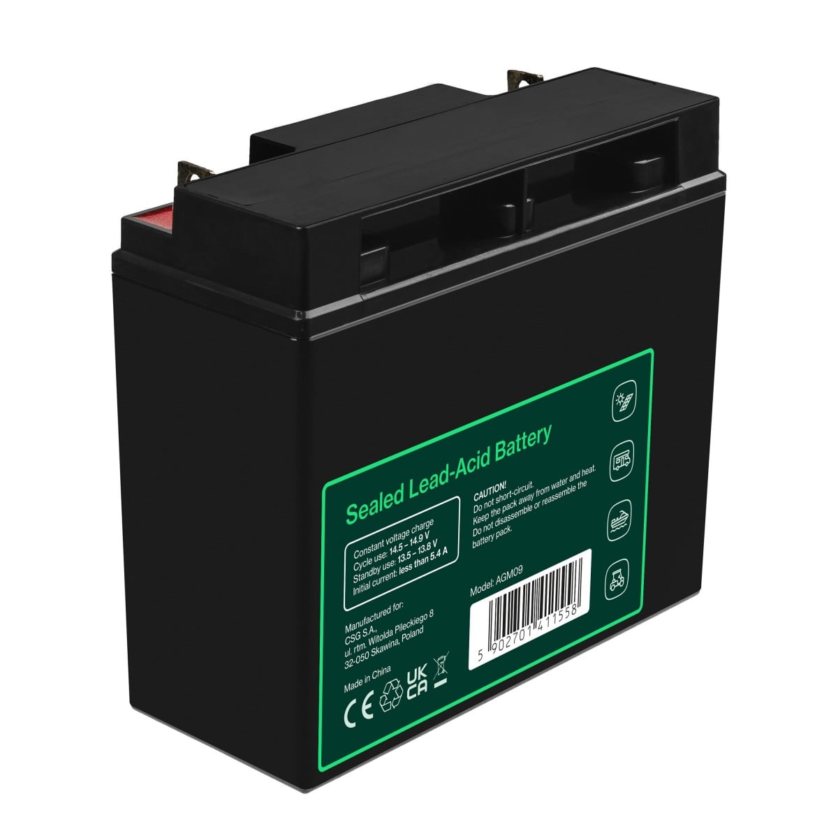 Green Cell AGM Battery 12V 18Ah - Battery - 18.000 mAh