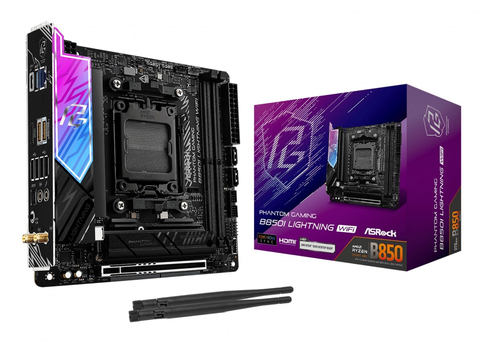ASRock B850I Lightning WiFi Carte mere Mini ITX pour processeurs AMD Ryzen 7000 Series
