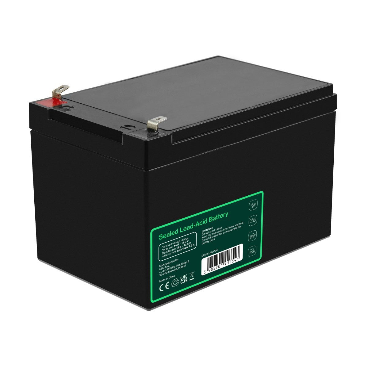 Green Cell AGM Battery 12V 14Ah - Battery - 14.000 mAh