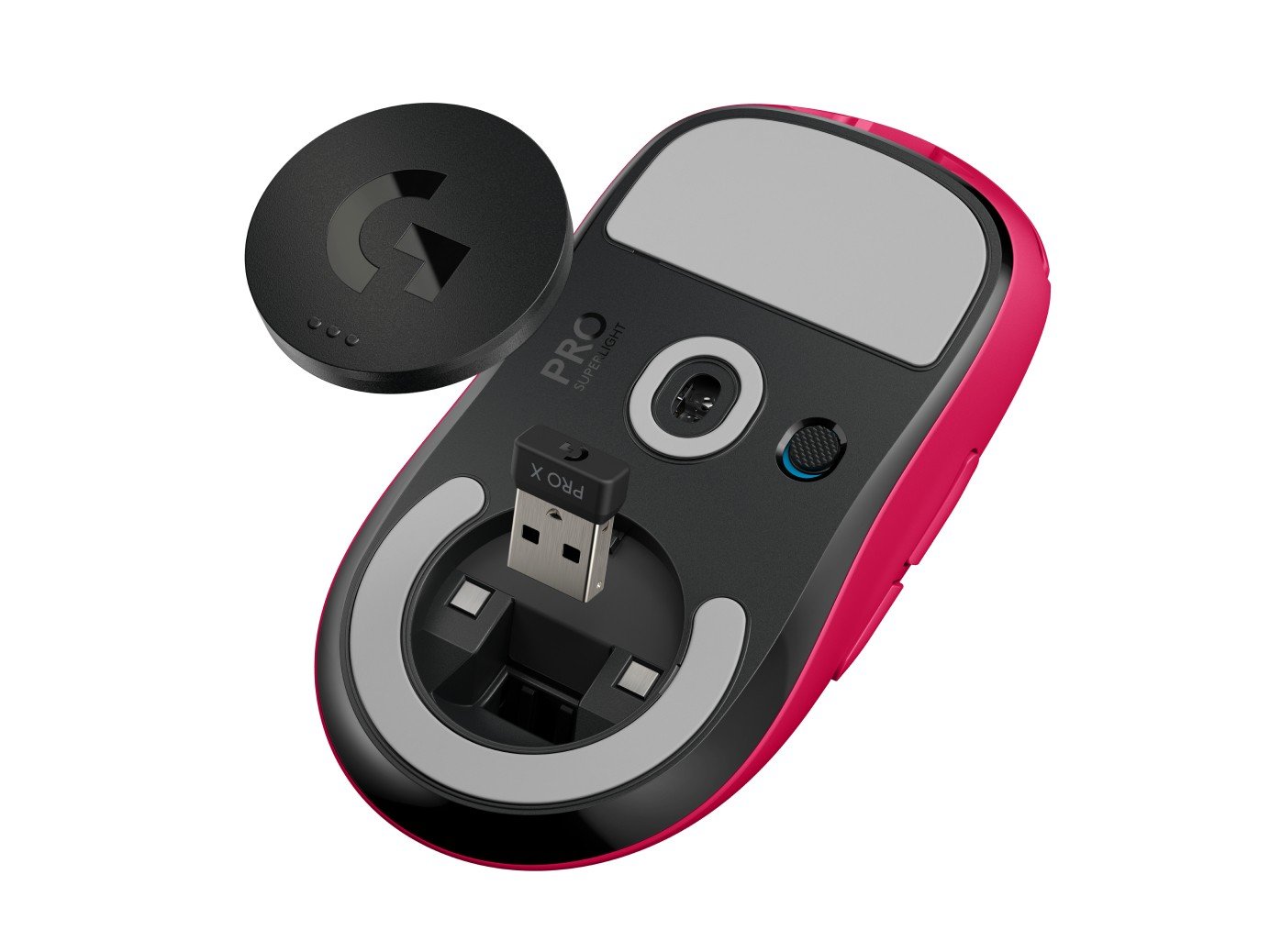 LOGITECH G PRO X SUPERLIGHT Gaming mouse right-handed optical 5 buttons wireless 2.4 GHz USB LIGHTSPEED receiver magenta