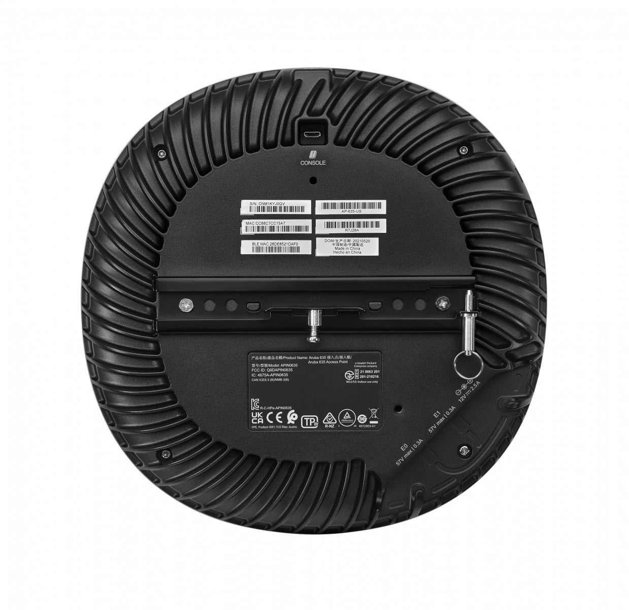 HPE Aruba Networking AP-635 RW Tri Radio 2x2 Wi-Fi 6E Internal Antennas 5-pack Campus Access Point